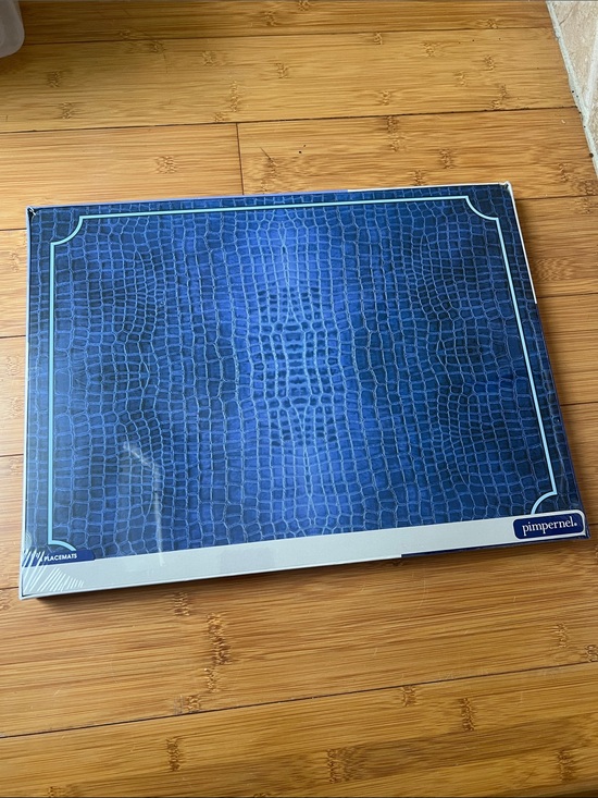 Pimpernel Other - Pimpernel Classic Placemat in blue croc new in box 4 pack